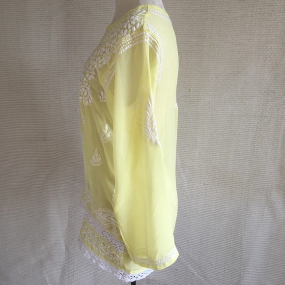 Vintage 70s 8 French Peasant Shabby Chic Blouse - Picture 5 of 8